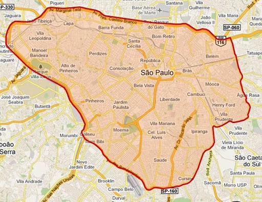 mapa rodizio sp